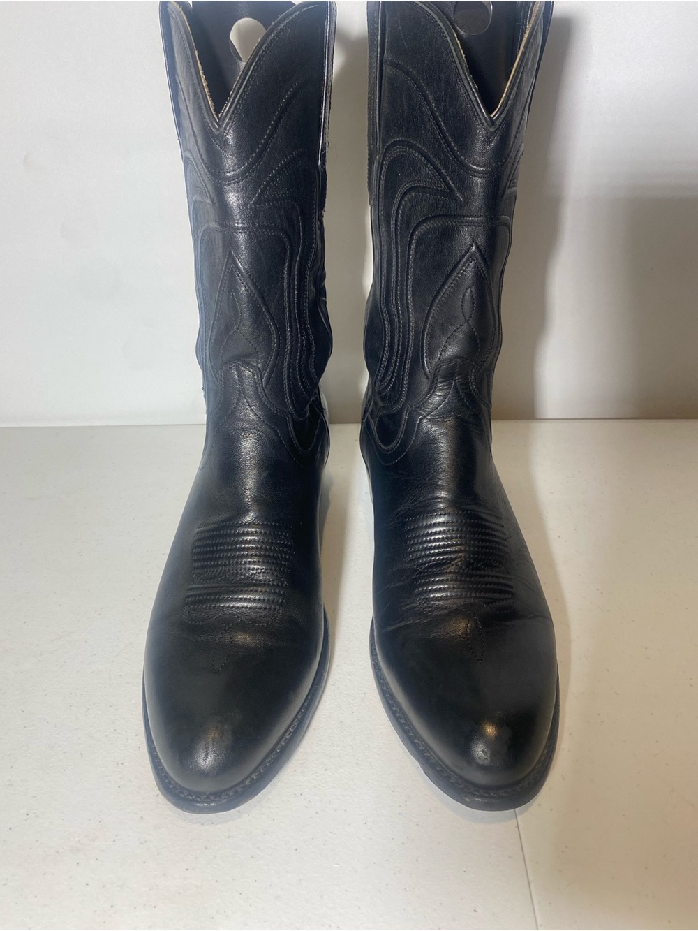Tecovas Black Leather Western Cowboy Boots